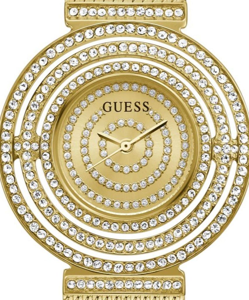 Guess Dream Quartz Gold Dial Gold Mesh Strap Watch For Women - GW0550L2 Buy Now By Guess