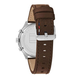 Tommy Hilfiger Asher Chrongraph Blue Dial Brown Leather Strap Watch For Men - 1791855 Buy Now By Tommy Hilfiger