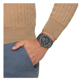 Fossil Machine Chronograph Black Dial Grey Steel Strap Watch for Men - FS4662