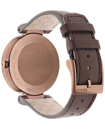 Gucci Interlocking Brown Dial Brown Leather Strap Watch For Women - YA133309 Buy Now By Gucci