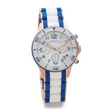 Marc Jacobs Rock Chronograph White Dial Two Tone Silicone Strap Watch for Women - MBM2594 Buy Now By Marc Jacobs