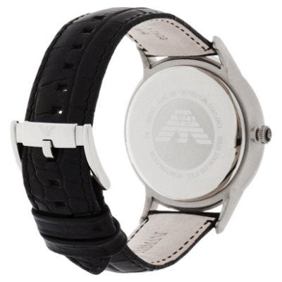 Emporio Armani Renato Black Dial Leather Strap Watch For Men - AR2411 Buy Now By Emporio Armani