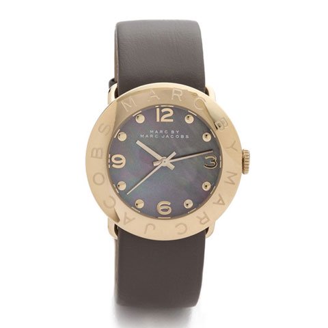 Marc Jacobs Amy Grey Dial Grey Leather Strap Watch for Women - MBM1287 Buy Now By Marc Jacobs