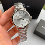 Coach Delancey White Dial Silver Steel Strap Watch for Women - 14502495 Buy Now By Coach