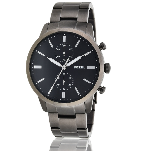 Fossil Townsman Chronograph Black Dial Silver Steel Strap Watch for Men - FS5349 Buy Now By Fossil