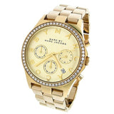 Marc Jacobs Henry Chronograph Gold Dial Gold Steel Strap Watch for Women - MBM3105 Buy Now By Marc Jacobs