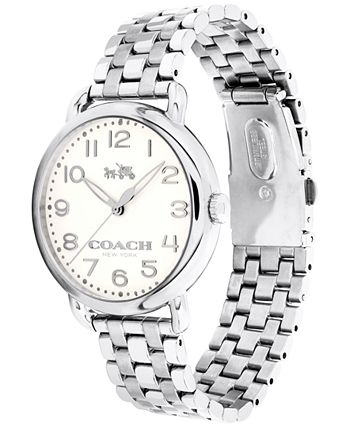 Coach Delancey Classic White Dial Silver Steel Strap Watch for Women - 14502260 Buy Now By Coach