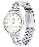 Coach Delancey Classic White Dial Silver Steel Strap Watch for Women - 14502260 Buy Now By Coach