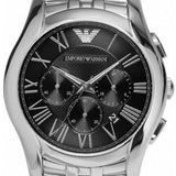 Emporio Armani Classic Chronograph Black Dial Silver Steel Strap Watch For Men - AR1786 Buy Now By Emporio Armani