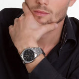 Emporio Armani Classic Chronograph Black Dial Silver Steel Strap Watch For Men - AR1786 Buy Now By Emporio Armani