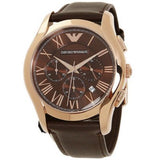 Emporio Armani Chronograph Brown Dial Brown Leather Strap Watch For Men - AR1701 Buy Now By Emporio Armani