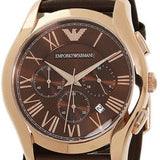 Emporio Armani Chronograph Brown Dial Brown Leather Strap Watch For Men - AR1701 Buy Now By Emporio Armani