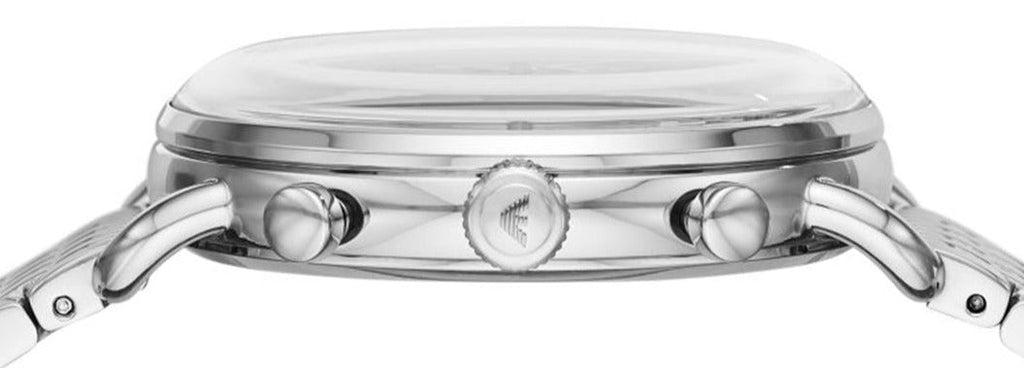 Emporio Armani Aviator Chronograph Blue Dial Silver Steel Strap Watch For Men - AR11238 Buy Now By Emporio Armani