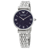 Emporio Armani Gianni T Bar Dark Blue Dial Silver Stainless Steel Watch For Women - AR11091 Buy Now By Emporio Armani