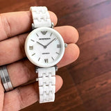 Emporio Armani Ceramica Mother of Pearl Dial White Ceramic Strap Watch For Women - AR1486 Buy Now By Emporio Armani