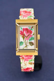 Gucci G-Frame Floral Mother of Pearl Dial White Leather Strap Watch For Women - YA147406 Buy Now By Gucci
