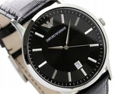 Emporio Armani Renato Black Dial Leather Strap Watch For Men - AR2411 Buy Now By Emporio Armani