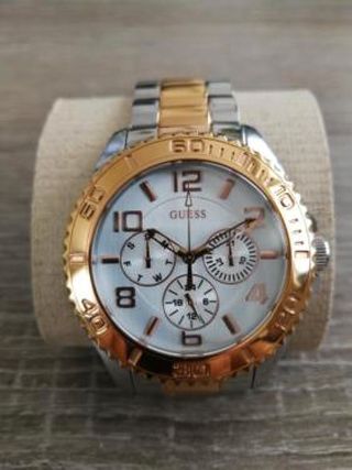 Guess BFF Multifunction Silver Dial Two Tone Steel Strap Watch for Women - W0231L5 Buy Now By Guess