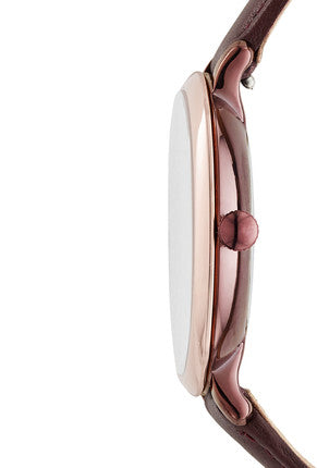 Fossil Jacqueline Burgundy Dial Burgundy Leather Strap Watch for Women - ES4099 Buy Now By Fossil