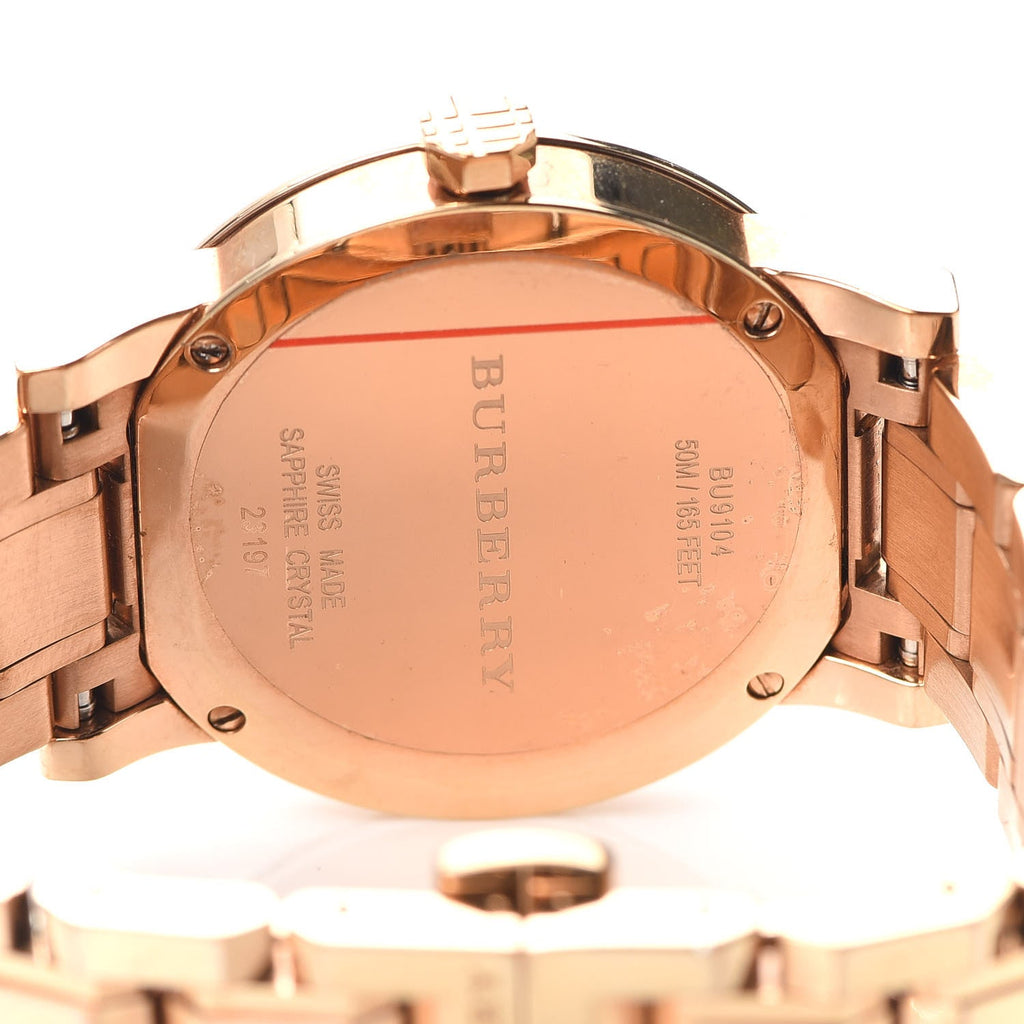 Burberry The City White Dial Rose Gold Steel Strap Watch for Women - BU9104 Buy Now By Burberry