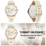 Tommy Hilfiger Brooke Quartz White Dial Cream Leather Strap Watch for Women - 1782022 Buy Now By Tommy Hilfiger