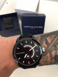 Tommy Hilfiger Denim Quartz Black Dial Black Rubber Strap Watch for Men - 1791483 Buy Now By Tommy Hilfiger