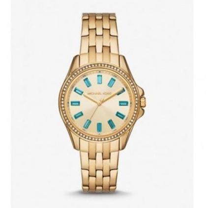 Michael Kors Mini Pilot Quartz Gold Dial Gold Steel Strap Watch For Women - MK7366 Buy Now By Michael Kors
