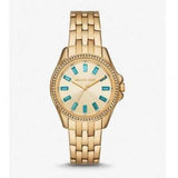 Michael Kors Mini Pilot Quartz Gold Dial Gold Steel Strap Watch For Women - MK7366 Buy Now By Michael Kors