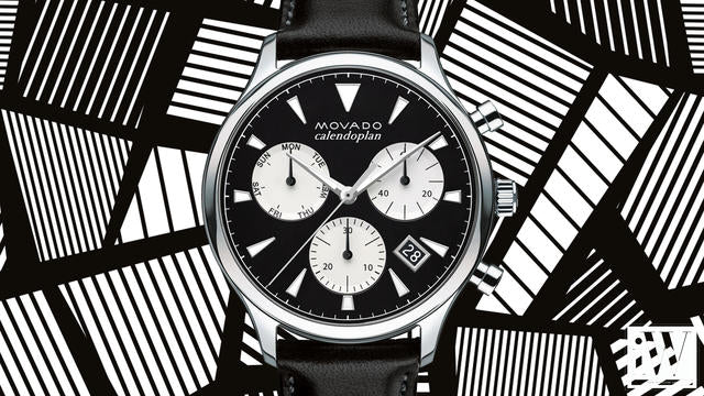 Movado Heritage Chronograph Black Dial Black Leather Strap Watch for Men - 3650005 Buy Now By Movado