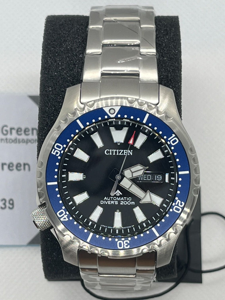 Citizen Promaster Fugu Limited Edition Diver's 200m Automatic Black Dial Silver Steel Strap Watch For Men - NY0098-84E Buy Now By Citizen