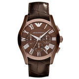 Emporio Armani Valente Classic Brown Dial Brown Leather Strap Watch For Men - AR1609 Buy Now By Emporio Armani