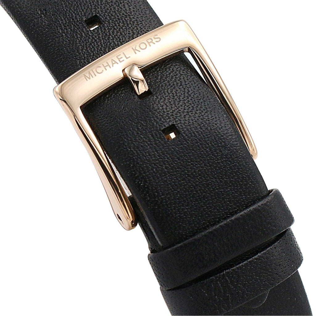 Michael Kors Pyper Quartz White Dial Black Leather Strap Watch For Women - MK2834 Buy Now By Michael Kors