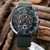 Guess Analog Multifunction Black Dial Black Mesh Bracelet Watch for Men - GW0368G3 Buy Now By Guess