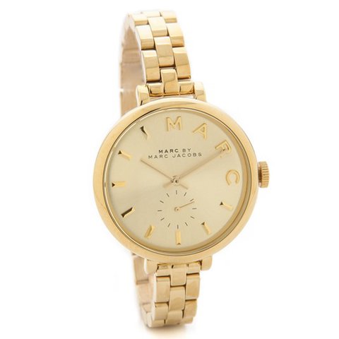 Marc Jacobs Sally Champagne Gold Dial Gold Steel Strap Watch for Women - MBM3363 Buy Now By Marc Jacobs