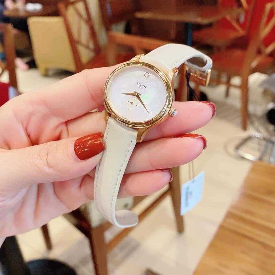 Tissot T Lady Bella Ora Mother of Pearl Dial Cream Leather Strap Watch for Women - T103.310.36.111.00 Buy Now By Tissot