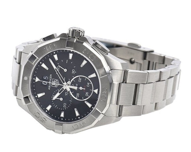 Tag Heuer Aquaracer Chronograph Black Dial Silver Steel Strap Watch for Men - CAY1110.BA0927 Buy Now By Tag Heuer