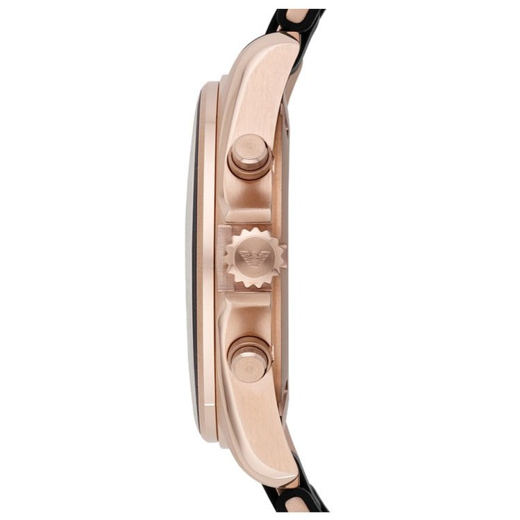 Emporio Armani Sigma Chronograph Black Dial Black SIlicon Strap Watch For Men - AR6066 Buy Now By Emporio Armani