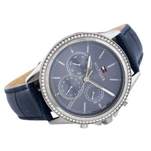 Tommy Hilfiger Ari Quartz Diamonds Blue Dial Blue Leather Strap Watch for Women - 1781979 Buy Now By Tommy Hilfiger