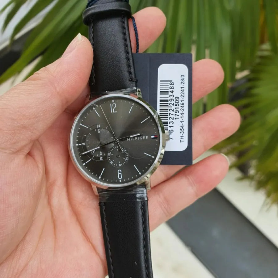 Tommy Hilfiger Brooklyn Black Dial Black Leather Strap Watch for Men - 1791509 Buy Now By Tommy Hilfiger