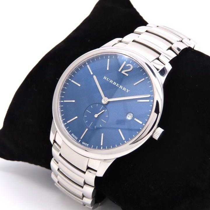 Burberry The Classic Blue Dial Silver Steel Strap Watch for Men - BU10007 Buy Now By Burberry
