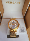 Versace V Racer Chronograph White Dial Gold Steel Strap Watch for Men - VBR060017 Buy Now By Versace