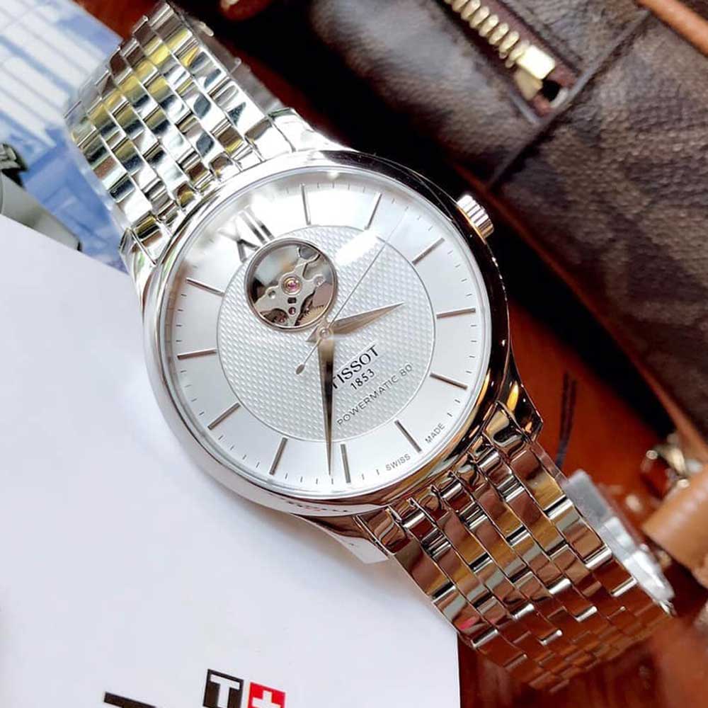 Tissot Tradition Powermatic 80 Open Heart Automatic Watch For Men - T063.907.11.038.00 Buy Now By Tissot