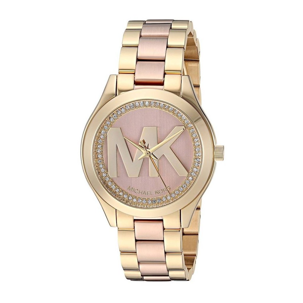 Michael Kors Mini Slim Runway Rose Gold Dial Two Tone Steel Strap Watch for Women - MK3650 Buy Now By Michael Kors