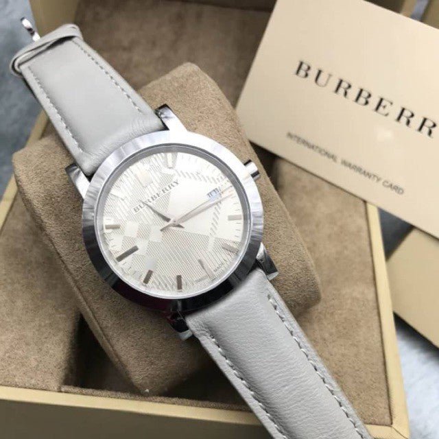Burberry Heritage Grey Dial Beige Leather Strap Unisex Watch - BU1754 Buy Now By Burberry
