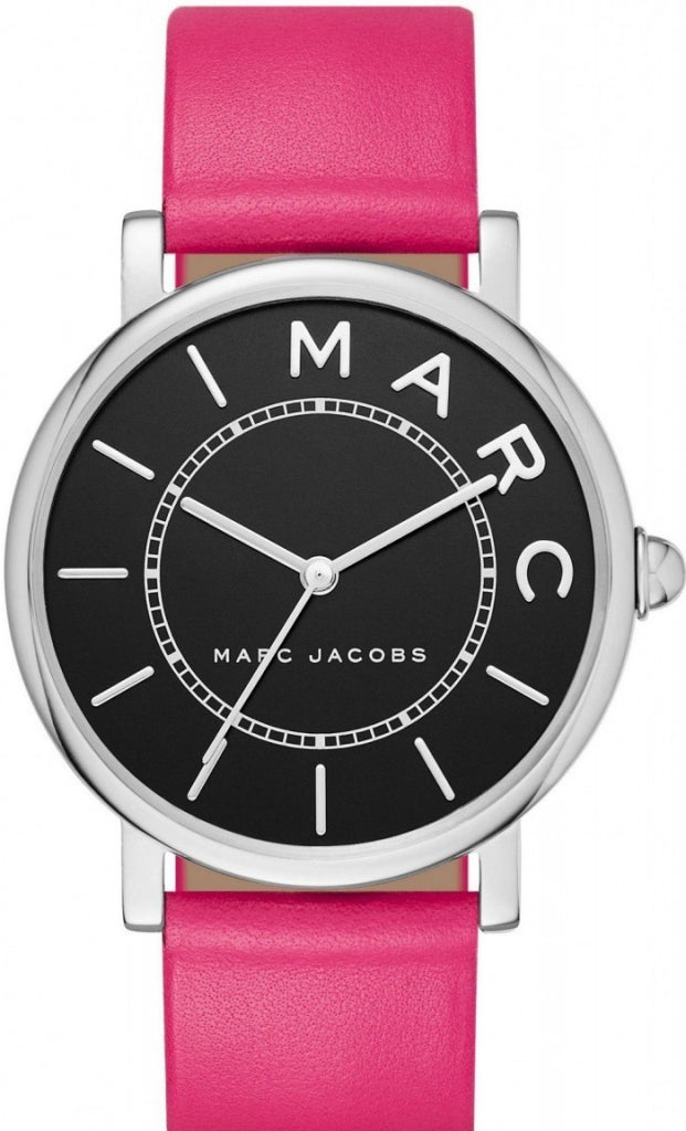 Marc Jacobs Roxy Black Dial Pink Leather Strap Watch for Women - MJ1535 Buy Now By Marc Jacobs