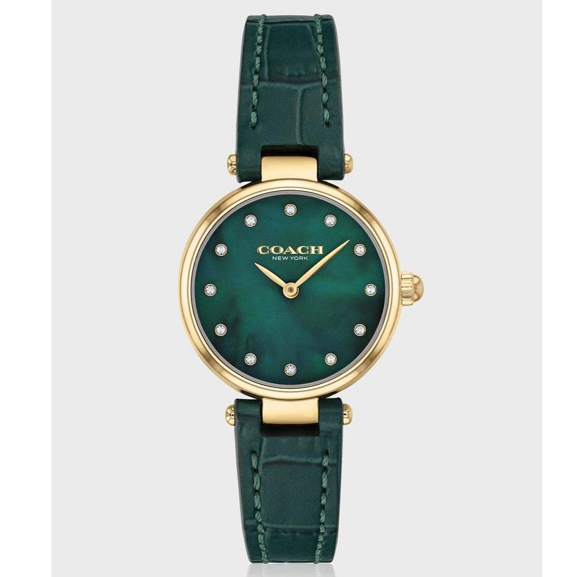 Coach Park Analog Green Dial Green Leather Strap Watch for Women - 14503534 Buy Now By Coach