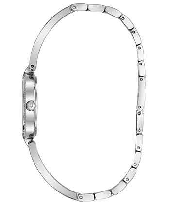 Bulova Crystal Collection Mother of Pearl Dial Silver Steel Strap Watch for Women - 96L223 Buy Now By Bulova
