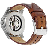 Fossil Grant Automatic Beige Skeleton Dial Brown Leather Strap Watch for Men - ME3099 Buy Now By Fossil