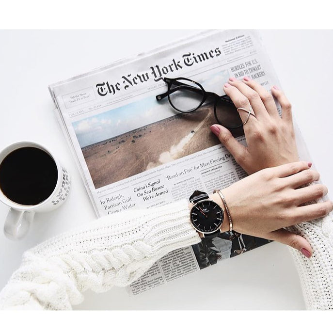 Daniel Wellington Classic Sheffield Black Dial Black Leather Strap Watch For Women - DW00100139 Buy Now By Daniel Wellington