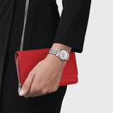 Tissot T Classic Carson Premium White Diamonds Dial Silver Steel Strap Watch for Women - T1222071103600 Buy Now By Tissot